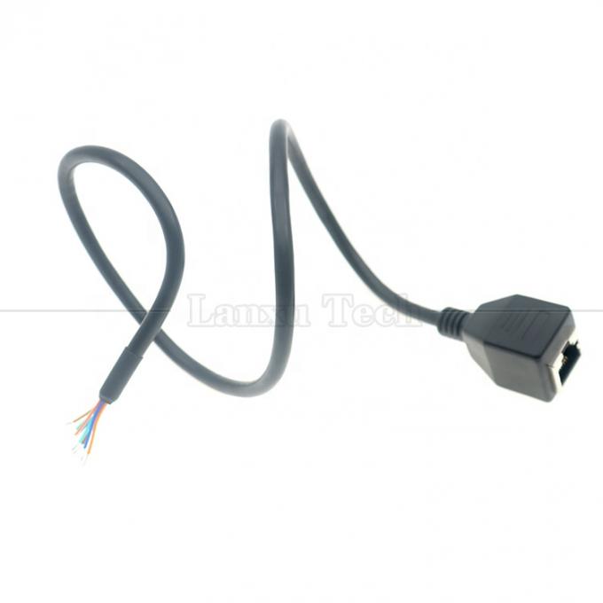 Fêmea RJ45 Jack Socket para abrir Soldagem de lata 8 fios de ponta nua Pigtail Ethernet Network Patch Lan Cable 4
