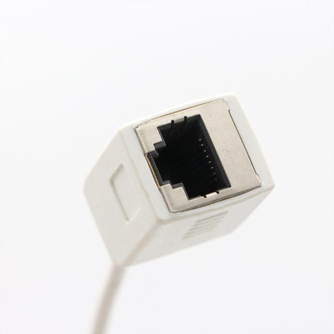 Personalização Branca Fêmea RJ45 Socket To Open Soldadura em lata 4 fios Cabo de cola de porco 1