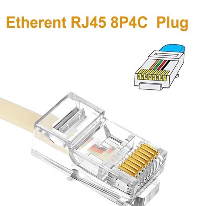 Ethernet RJ45 8P8C Homem para Telefone RJ11 4P4C Fêmea Socket ADSL Conector Converter Adaptador de cabo de extensão 4