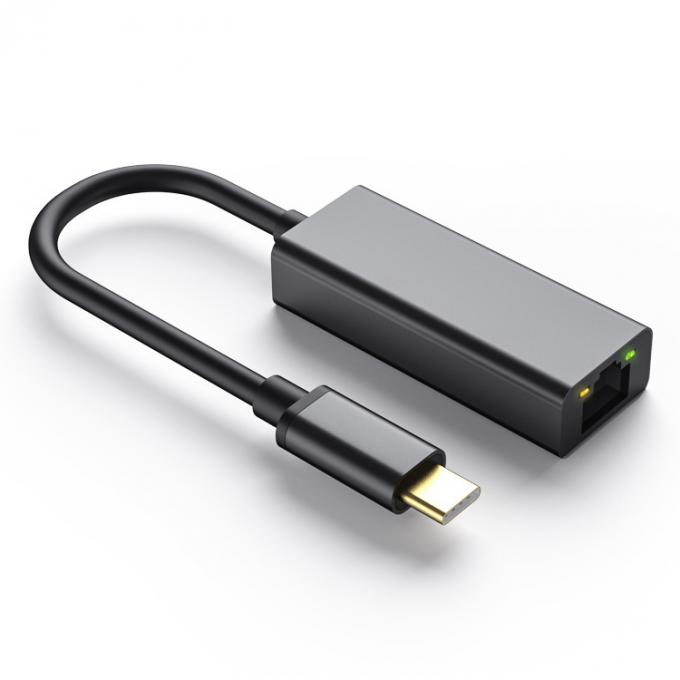 Plug and Play USB 3.0 Tipo C Macho a Gigabit RJ45 Ethernet Adaptador de LAN de rede para computador portátil 0