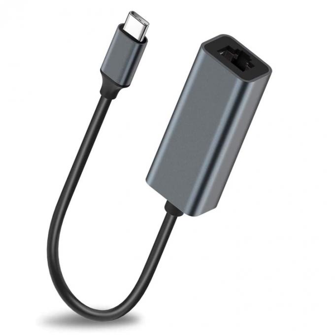 Plug and Play USB 3.0 Tipo C Macho a Gigabit RJ45 Ethernet Adaptador de LAN de rede para computador portátil 1