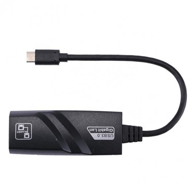 Alta compatibilidade USB 3.1 Tipo C Macho para Gigabit RJ45 Ethernet Adaptador de rede LAN para computador portátil 1