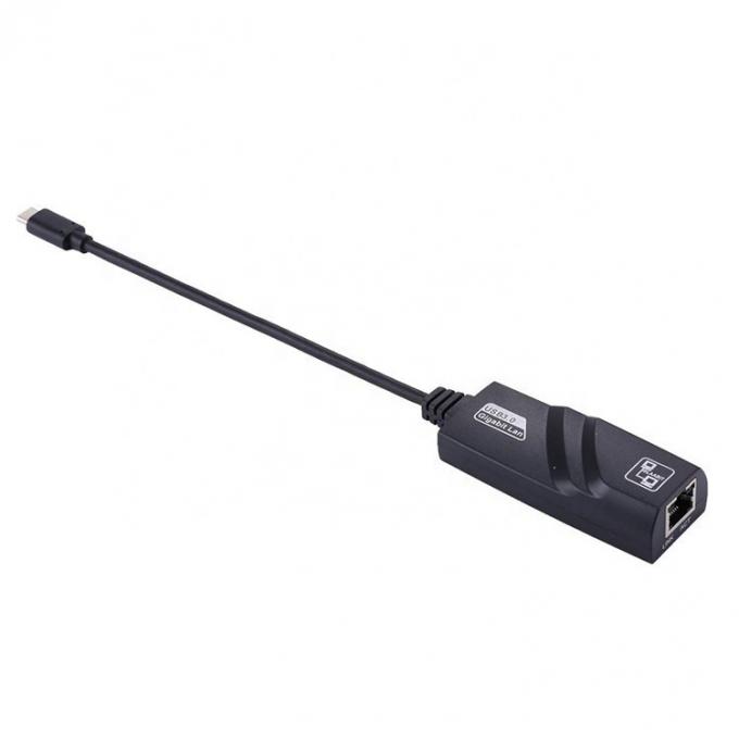 Alta compatibilidade USB 3.1 Tipo C Macho para Gigabit RJ45 Ethernet Adaptador de rede LAN para computador portátil 3