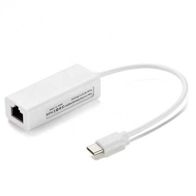 Plug and Play 100Mbps Gigabit USB Tipo C para RJ45 Ethernet Lan Adaptador de rede para computador portátil 3