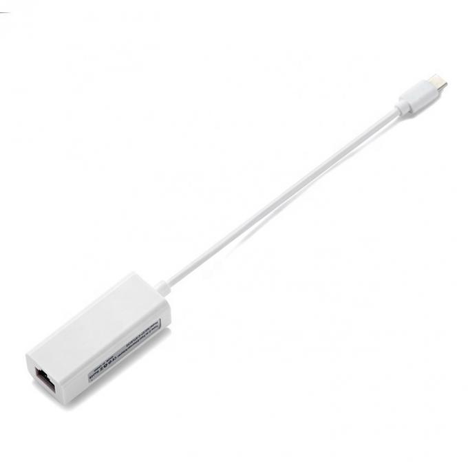 Plug and Play 100Mbps Gigabit USB Tipo C para RJ45 Ethernet Lan Adaptador de rede para computador portátil 4