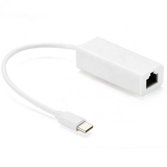Plug and Play 100Mbps Gigabit USB Tipo C para RJ45 Ethernet Lan Adaptador de rede para computador portátil 2