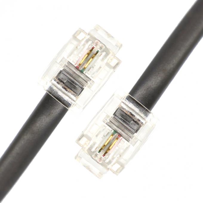 1M Shield Intercom Cat3 RJ11 6P2C Telefone Adsl Cable 0