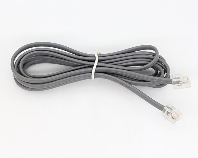 1M Shield Intercom Cat3 RJ11 6P2C Telefone Adsl Cable 2