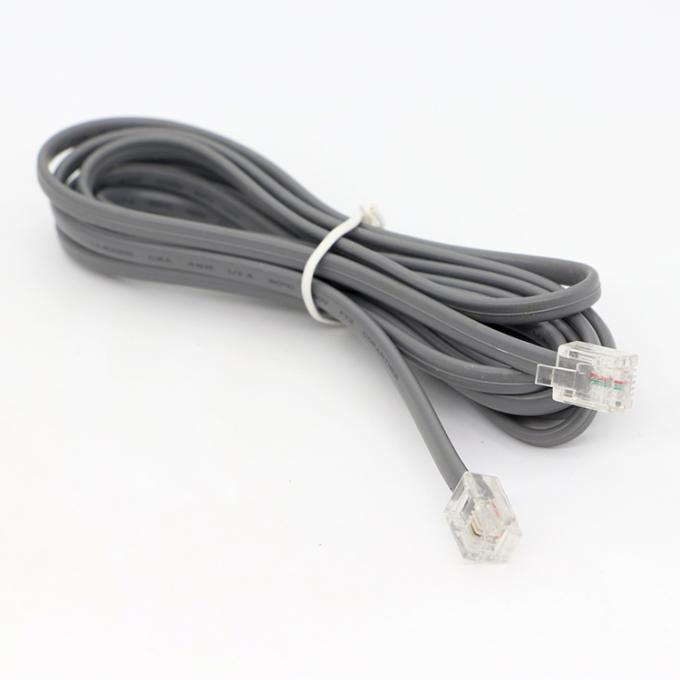 1M Shield Intercom Cat3 RJ11 6P2C Telefone Adsl Cable 3