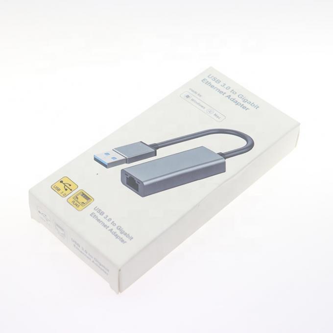 Super velocidade 1000Mbps Metal Shell USB 3.0 para Gigabit RJ45 Ethernet Adaptador 4
