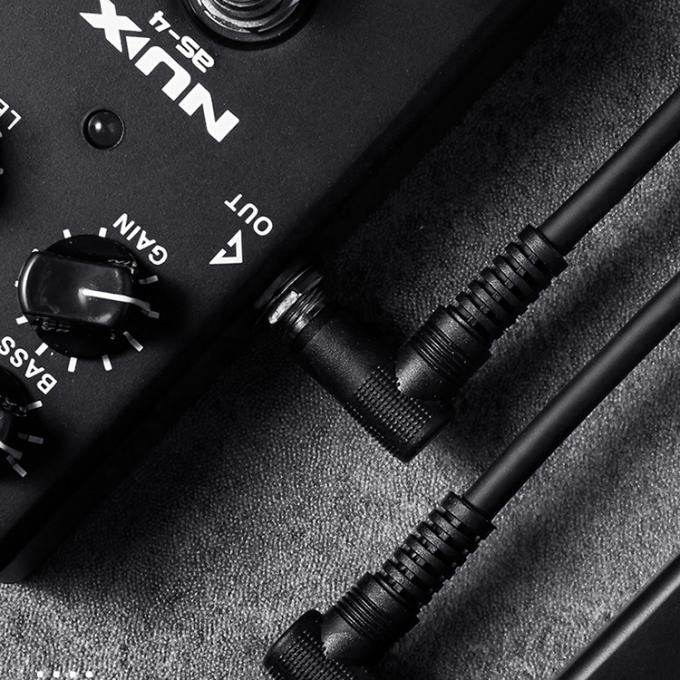 15 cm de ângulo de 90 graus 1/4 TS Jack Instrumentos Elétricos Guitarra Patch Cable 5