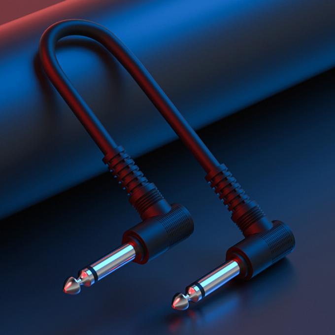 15 cm de ângulo de 90 graus 1/4 TS Jack Instrumentos Elétricos Guitarra Patch Cable 6