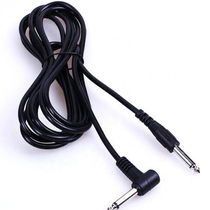 Personalização 10FT 90 Graus para Direito 1/4 6.35mm TS Jack Instrument Patch Guitar Cable 0