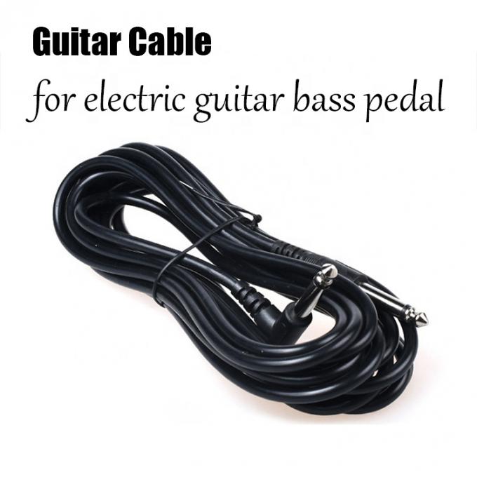 Personalização 10FT 90 Graus para Direito 1/4 6.35mm TS Jack Instrument Patch Guitar Cable 3