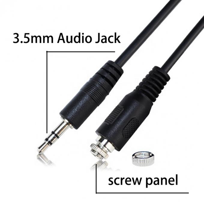 Parafuso de homem para mulher 3.5mm 3 polos TRS cabo de tomada de áudio 0