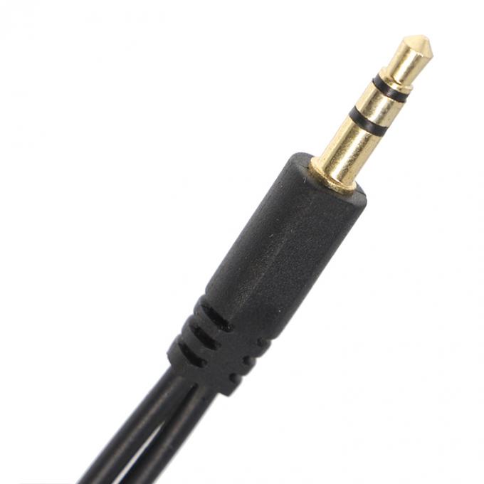 1 Homem para 2 Mulher Split 3.5mm Jack estéreo fone de ouvido Áudio Y Splitter cabo 2