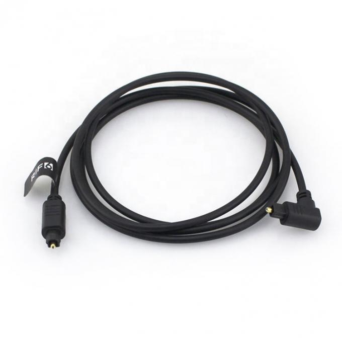 Alta qualidade ângulo de 90 graus 24K Ouro SPDIF Digital Óptico Toslink Audio Cable para PS4 TV 0