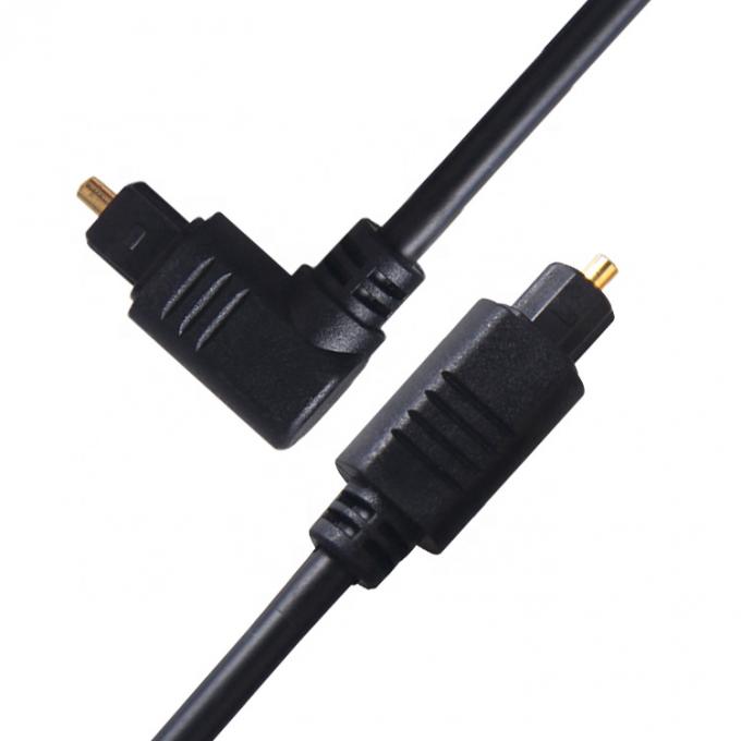 Alta qualidade ângulo de 90 graus 24K Ouro SPDIF Digital Óptico Toslink Audio Cable para PS4 TV 2