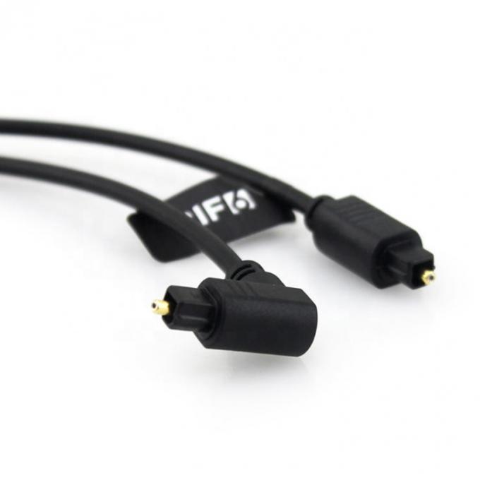 Alta qualidade ângulo de 90 graus 24K Ouro SPDIF Digital Óptico Toslink Audio Cable para PS4 TV 1