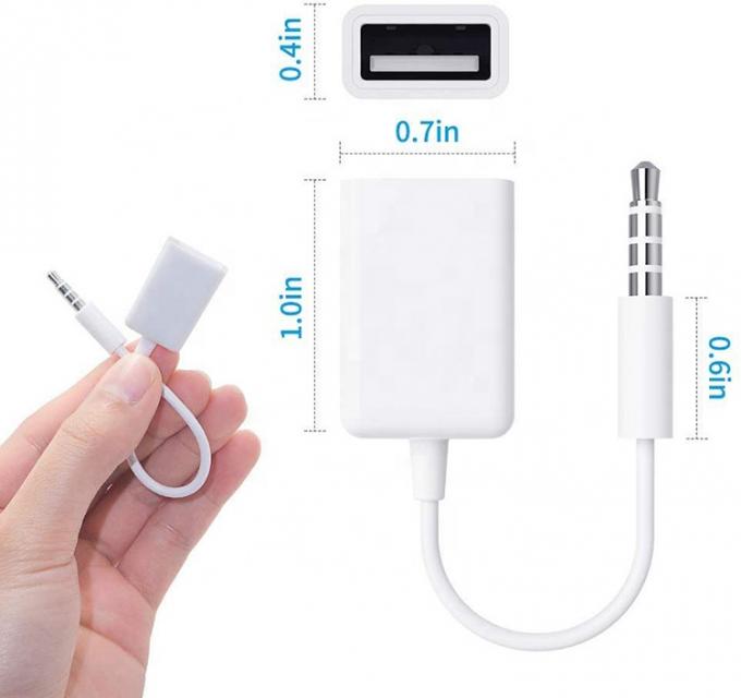 Adaptador de conversor AUX de 3 polos para alto-falante de áudio de carro 3