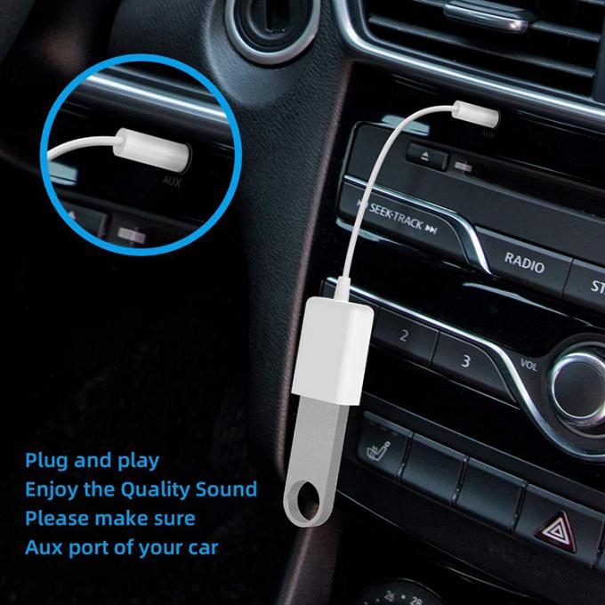 Adaptador de conversor AUX de 3 polos para alto-falante de áudio de carro 5