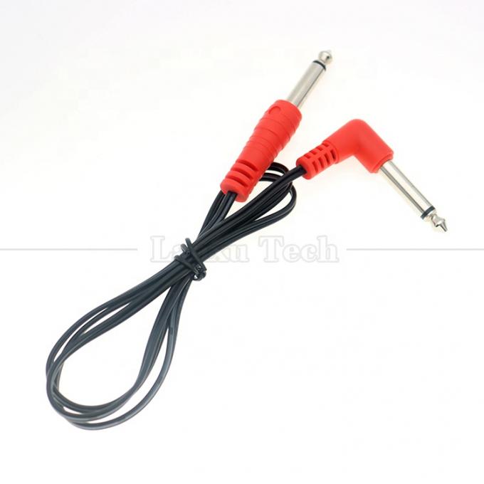 90 graus ângulo direito para recto 6.35mm TS Jack cabo de áudio estéreo para Gui tar pedal 0