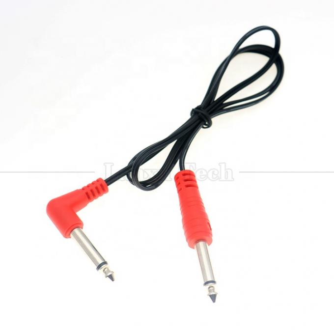 90 graus ângulo direito para recto 6.35mm TS Jack cabo de áudio estéreo para Gui tar pedal 2