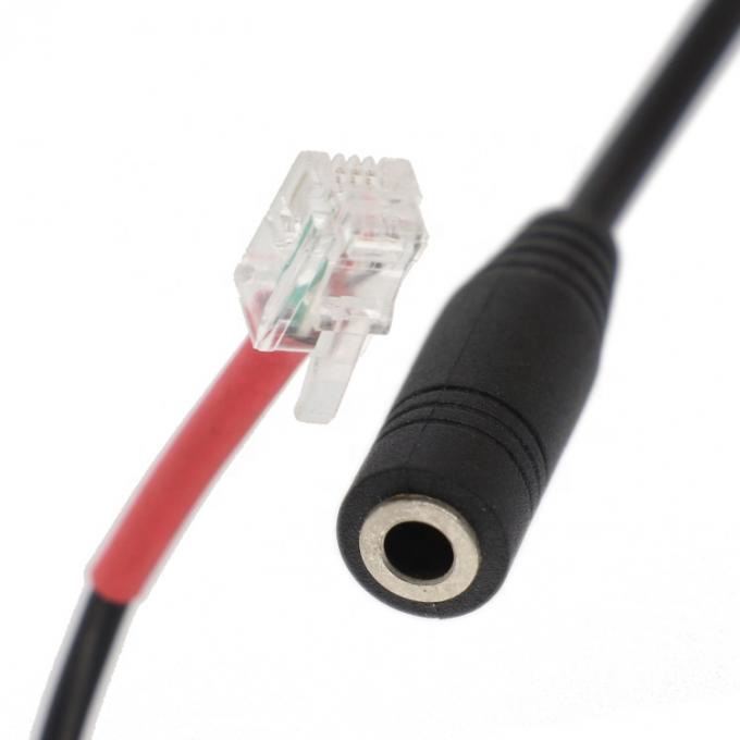 RJ9 RJ10 para Fêmea 3.5mm CTIA Plug Audio Jack Headset Adaptador de cabo para telefone de escritório 4