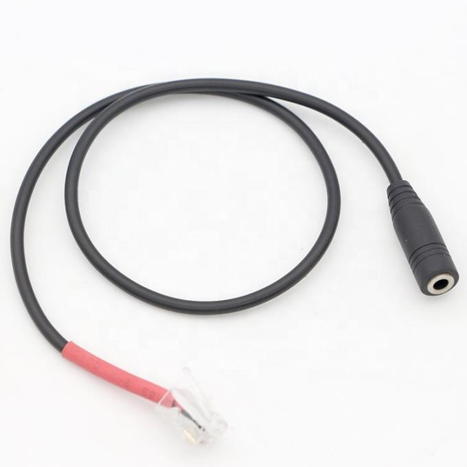 RJ9 RJ10 para Fêmea 3.5mm CTIA Plug Audio Jack Headset Adaptador de cabo para telefone de escritório 5