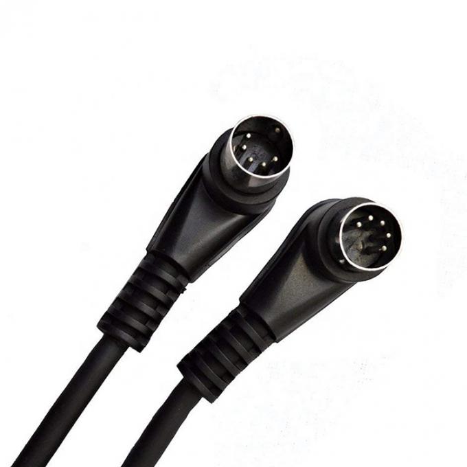 CUSTOM Fábrica Escudo ângulo direito macho para macho 5 Pin Din conector Midi cabo 4