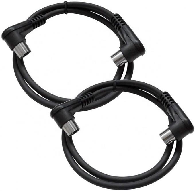 CUSTOM Fábrica Escudo ângulo direito macho para macho 5 Pin Din conector Midi cabo 5