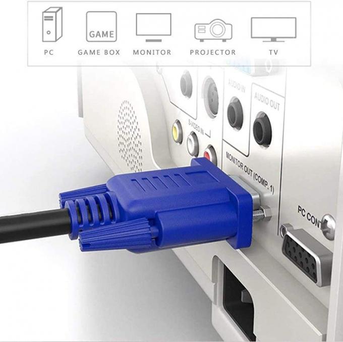 1M 1.5M 2M 3M 5M 1080P macho a macho HD DB 15 PIN VGA para VGA Monitor Cable para PC Computador 2