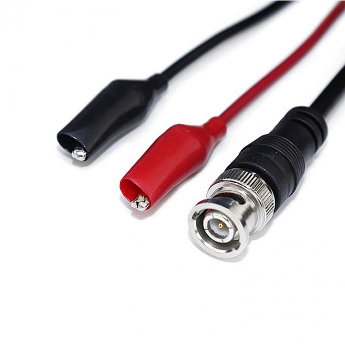 BNC para Dual Alligator Crocodile Clips Teste Cable de Chumbo para osciloscópio CCTV Camera Video 1