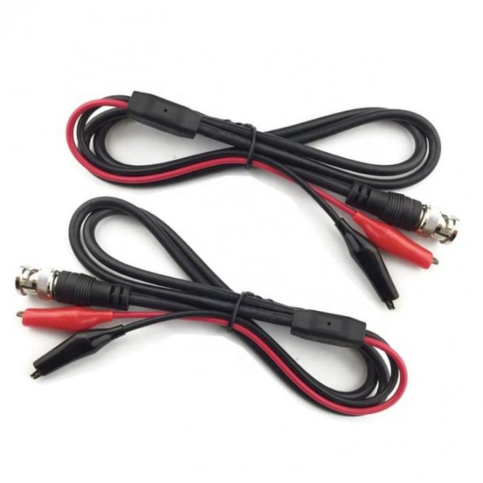 BNC para Dual Alligator Crocodile Clips Teste Cable de Chumbo para osciloscópio CCTV Camera Video 0