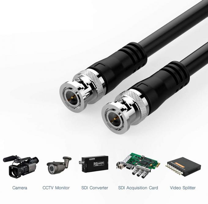 SDI Assembly Security CCTV Camera Coaxial Video Power BNC Jack Conector masculino para o cabo BNC 4