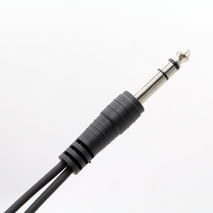 Y Splitter Homem para Mulher 6.35mm 3.5mm TRS Microfone Jack estéreo cabo de áudio 4