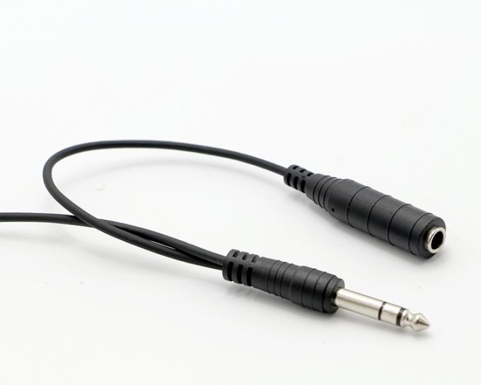 Y Splitter Homem para Mulher 6.35mm 3.5mm TRS Microfone Jack estéreo cabo de áudio 7