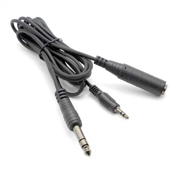 Y Splitter Homem para Mulher 6.35mm 3.5mm TRS Microfone Jack estéreo cabo de áudio 8