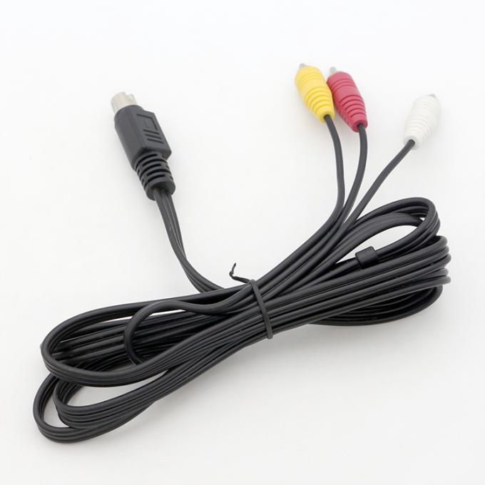 9 Pin Mini Din para 3 RCA S Video Audio Cable para TV Displays Receptor de Áudio e Vídeo 4