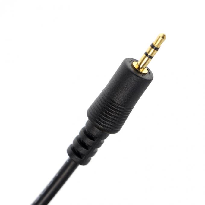 Cable de tomada de áudio com 3 polos e ângulo direito de 2,5 mm TRS a 3,5 mm Mono TRRS Aux Stereo 2
