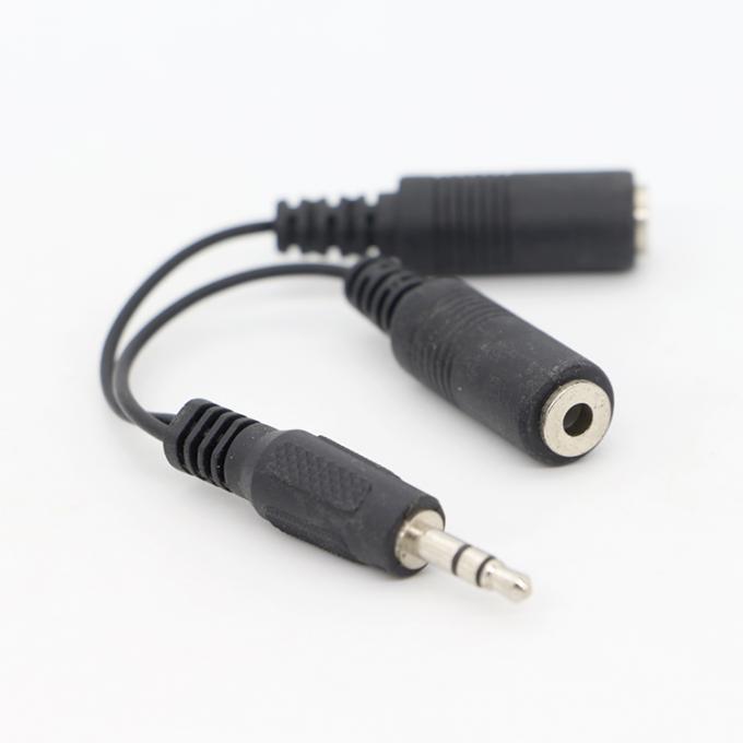 CUSTOM 3.5mm Jack 1 homem para 2 Mulher Y Splitter Headphone Jack Mic PC Áudio TRS Splitter Cable 7