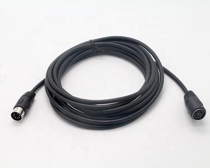 Sistema MIDI de áudio estéreo personalizado de sinal masculino para feminino 7 pines Din Cable de extensão de controle para Fender 3