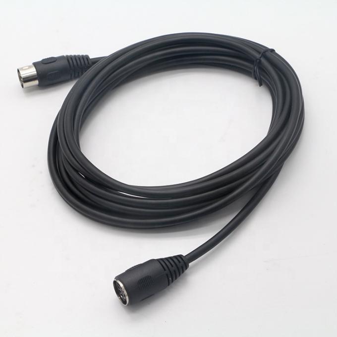 Sistema MIDI de áudio estéreo personalizado de sinal masculino para feminino 7 pines Din Cable de extensão de controle para Fender 4