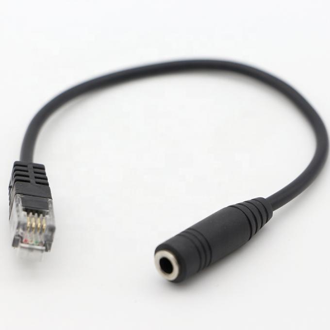 CUSTOM RJ9 RJ10 para Mulher 3.5mm Audio Jack Headset Adaptador Cable para telefone de escritório 2