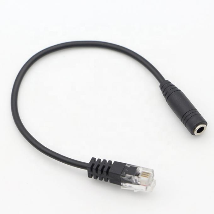 CUSTOM RJ9 RJ10 para Mulher 3.5mm Audio Jack Headset Adaptador Cable para telefone de escritório 6