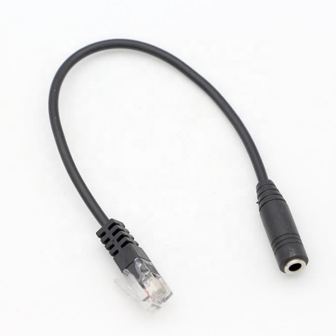 CUSTOM RJ9 RJ10 para Mulher 3.5mm Audio Jack Headset Adaptador Cable para telefone de escritório 3