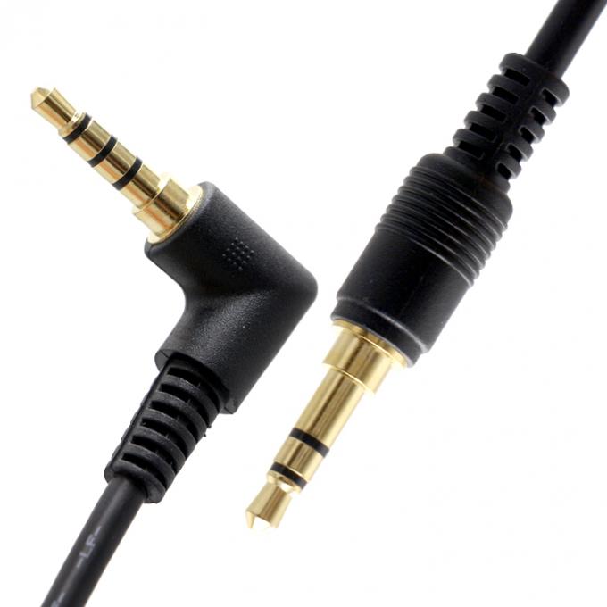 OEM 90 graus ângulo direito 3,5 mm TRRS Jack macho para 3,5 mm TRRS Jack macho cabo de áudio 2