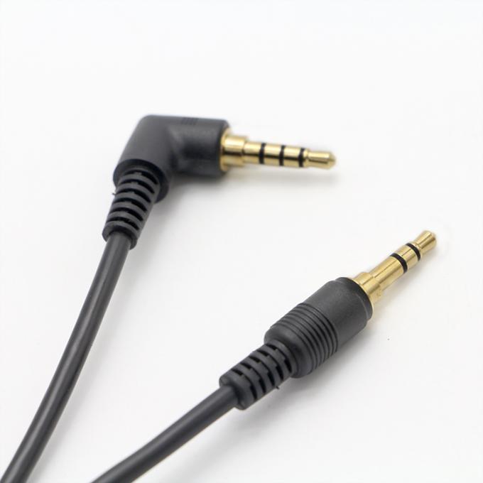 OEM 90 graus ângulo direito 3,5 mm TRRS Jack macho para 3,5 mm TRRS Jack macho cabo de áudio 5
