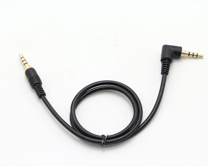 OEM 90 graus ângulo direito 3,5 mm TRRS Jack macho para 3,5 mm TRRS Jack macho cabo de áudio 6