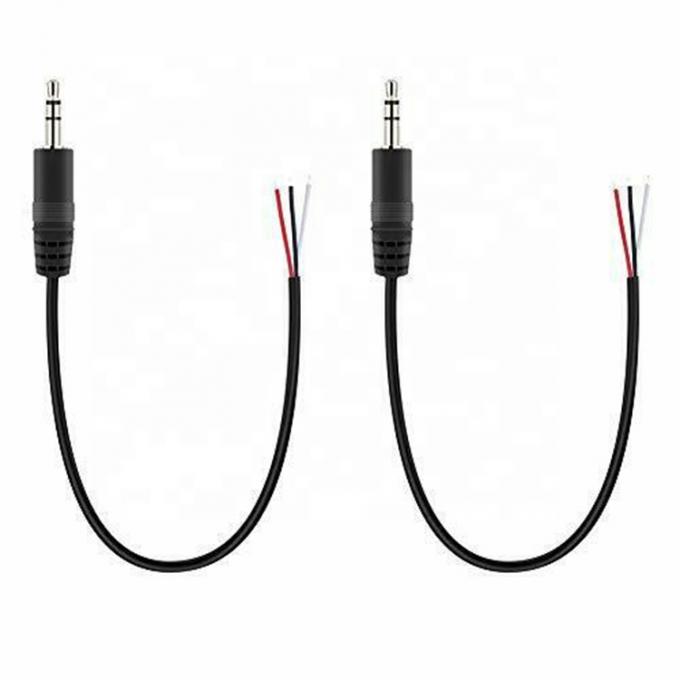 TRS 2 Pole Stereo Audio Jack 3,5 mm Plug masculino para descartável 4
